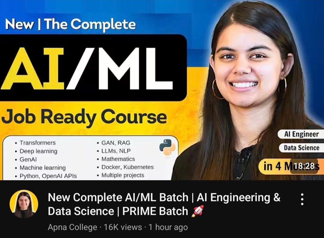 Ace_00_7's tweet image. It took me more than a year to complete AI/ML, now i am working on Research side yet I feel like there&apos;s a lot I need to study &amp;amp; how they claim to teach so much in just 4 Months. 
#ChocolateCourse