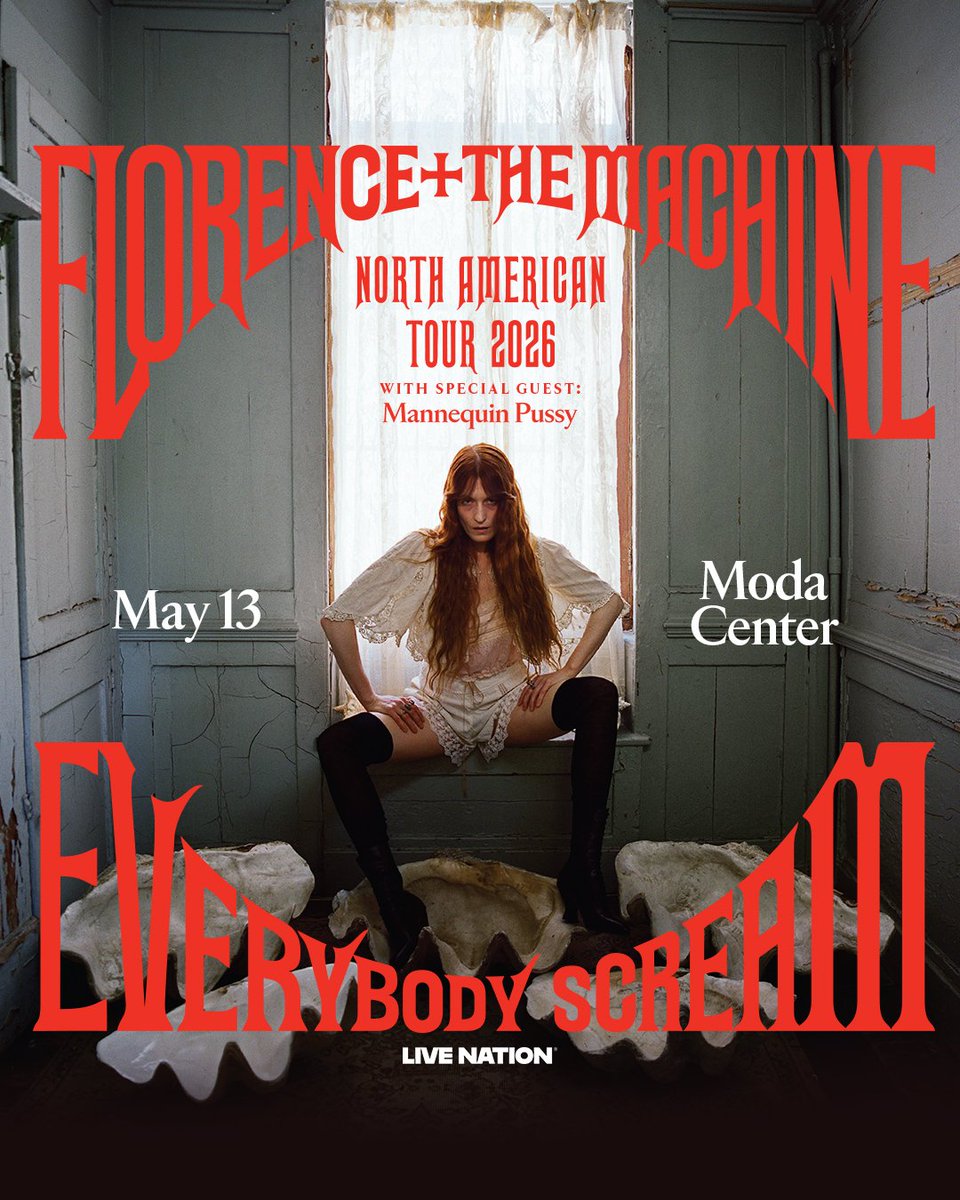 ModaCenter's tweet image. 😱JUST ANNOUNCED😱 @FLORENCEMACHINE // MAY 13 // MODA CENTER // EVERYBODY SCREAM TOUR // REGISTER NOW FOR PRESALE ACCESS