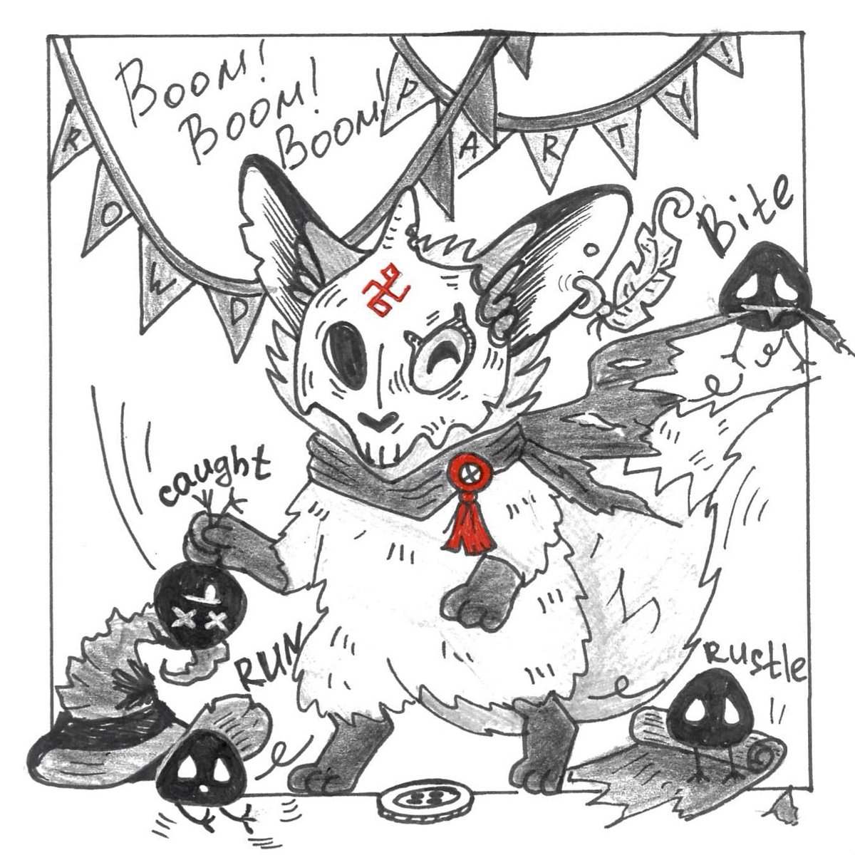 D-24:ROWDY
<a href="/inktober/">Inktober</a> 
#inktober
#inktober2025