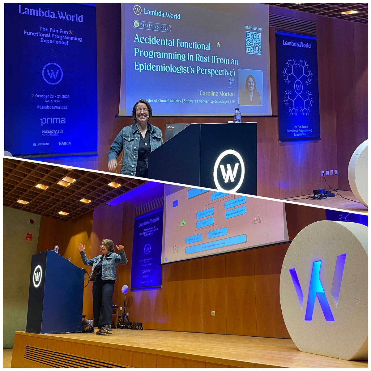Lambda_World's tweet image. Round 3 of talks begins at @Lambda_World with
Caroline Morton presenting
Accidental Functional Programming in Rust (From an Epidemiologist's Perspective)
#lambdaworld #functional_programming #Rust #Conference