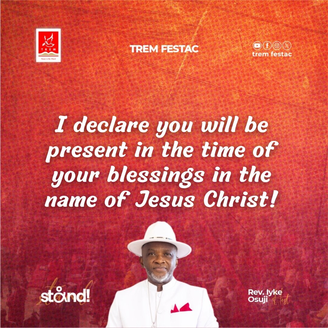 tremfestac's tweet photo. You will enjoy the work of your hands&amp;the fruit of your labour all the days of your life &amp; expect a new dimension of favour in your life in Jesus name.

Rev. Iyke Osuji

#TREM #TREMFESTAC #TouchedByGodThisMorning #Prayer #Rest #October #Stand #Friday #Fasting #OctoberFast #Day24 https://t.co/gaDzjS9G0m