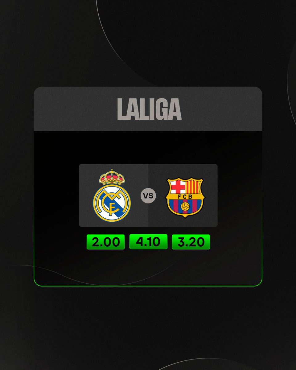 Gainblers's tweet image. ⚔️ ¡LA MADRE DE TODAS LAS BATALLAS!

🏟️ El Santiago Bernabéu acogerá el primer Clásico de la temporada: examen para Xabi Alonso contra un Barça que tampoco atraviesa su mejor momento.

🎯 Este es el pronóstico de @idallsports para el partidazo del fin de semana

✏️ ¡Deja tu…