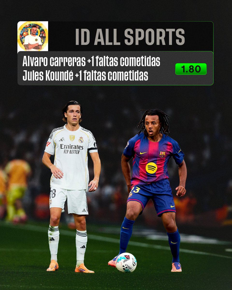 Gainblers's tweet image. ⚔️ ¡LA MADRE DE TODAS LAS BATALLAS!

🏟️ El Santiago Bernabéu acogerá el primer Clásico de la temporada: examen para Xabi Alonso contra un Barça que tampoco atraviesa su mejor momento.

🎯 Este es el pronóstico de @idallsports para el partidazo del fin de semana

✏️ ¡Deja tu…