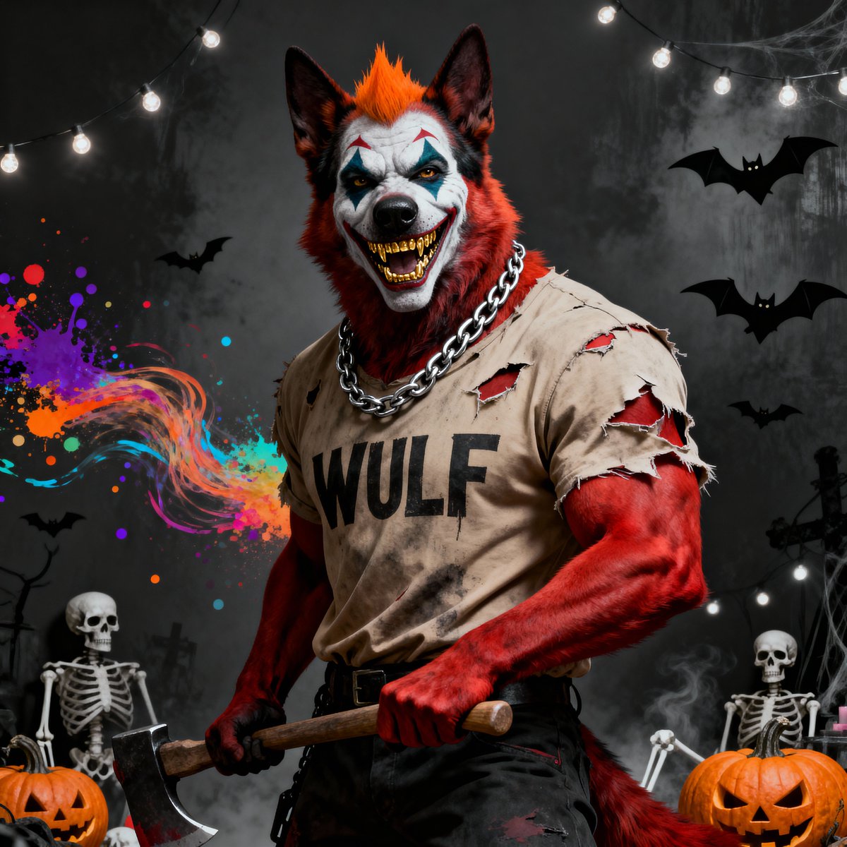 BarkCanvasNFT's tweet image. Good morning #SplatterLegions fam !!!
#Spookymonth is all around, and I believe that was time for the #SplatteredWulf to come back, as #Joker !!!
Poor #Wulf also dressed up as Joker, but OS doesn't want to reveal him yet❗️🤷♂️🤦♂️
Have a great day fam, week is almost over... let's…