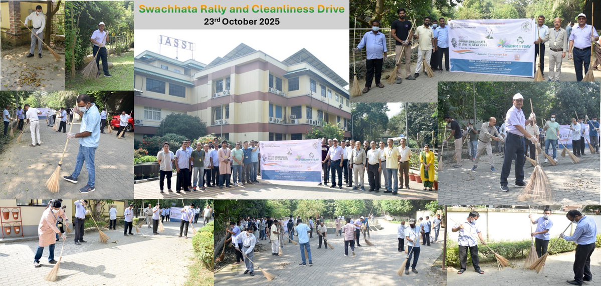 dir_iasst's tweet image. As part of the Government of India&apos;s program &quot;Special Campaign 5.0 for Swachhata,&quot; the Institute of Advanced Study in Science and Technology (IASST), Guwahati, conducted a Swachhata Rally and cleaning push on 23rd October 2025 to advocate for cleanliness. Launched by the…