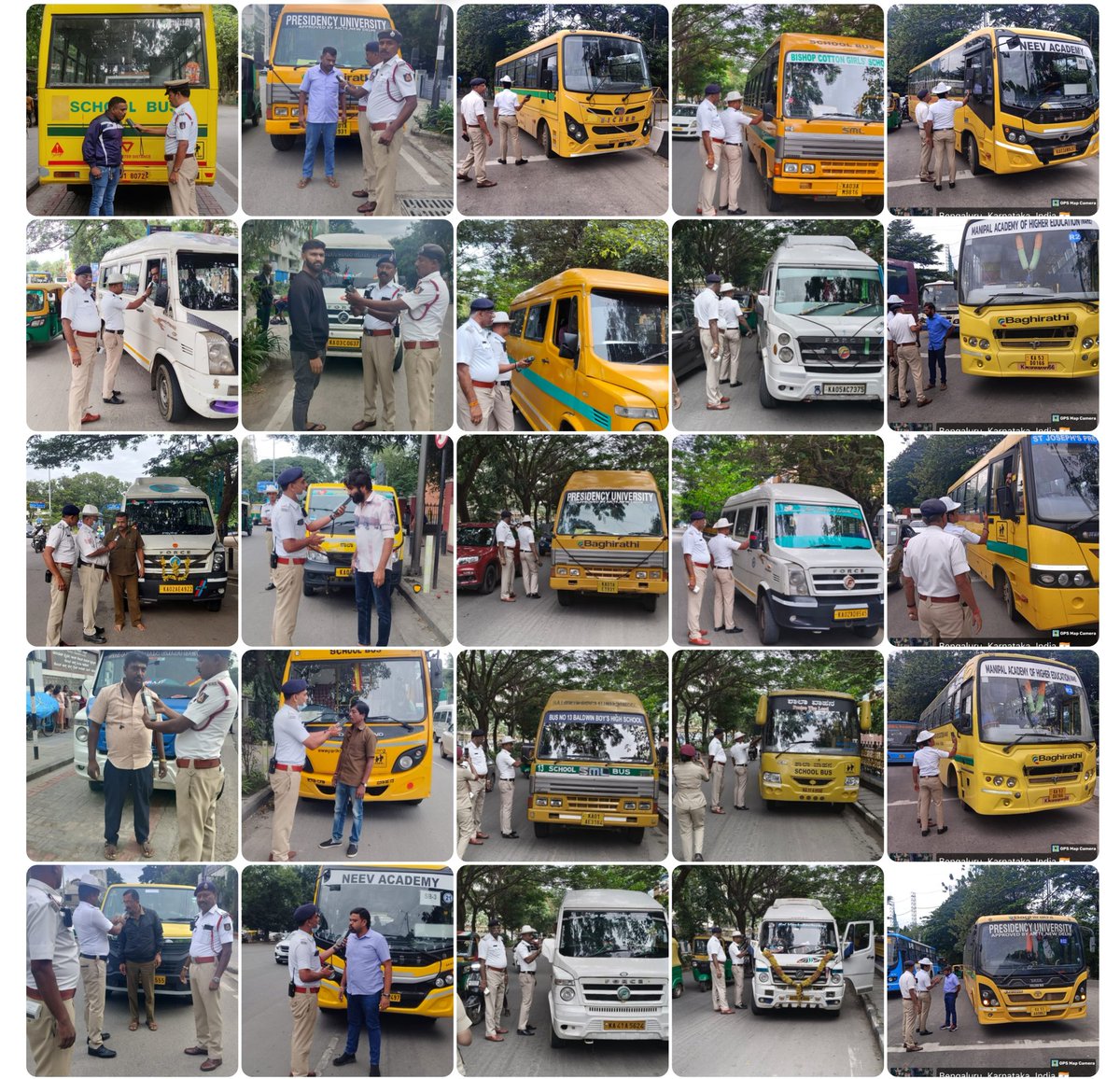 ಈ ದಿನ ಠಾಣಾ ವ್ಯಾಪ್ತಿಯಲ್ಲಿ ಶಾಲಾ ವಾಹನಗಳ ಚಾಲಕರುಗಳ ಮೇಲೆ ಮದ್ಯಪಾನ ಚಾಲನೆ ಬಗ್ಗೆ ವಿಶೇಷ ಕಾರ್ಯಾಚರಣೆ ನಡೆಸಿರುತ್ತೇವೆ.