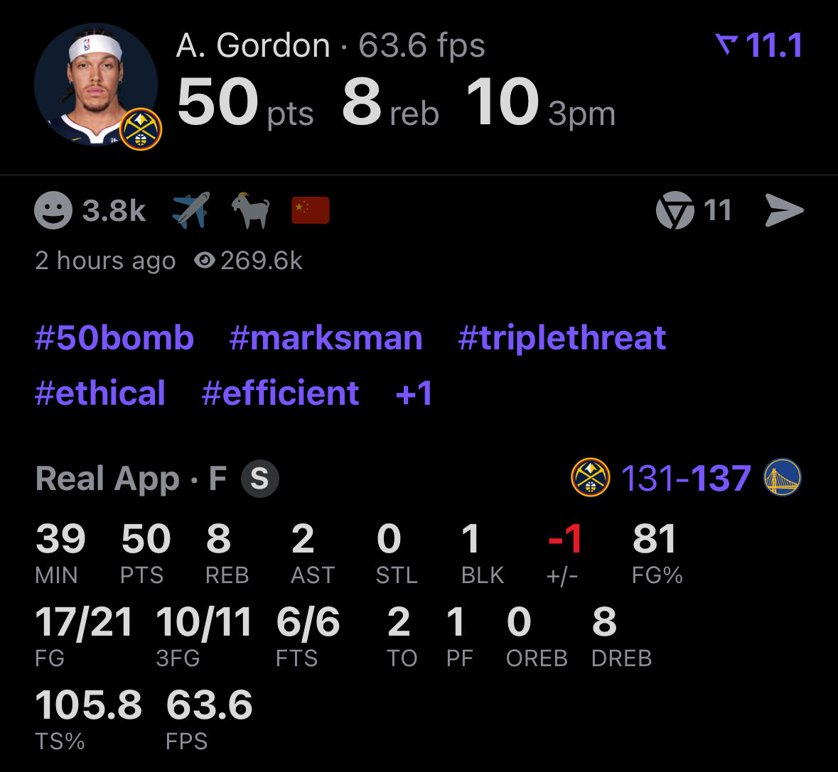 NugsGetBuckets's tweet image. This is more impressive than 26 free throws