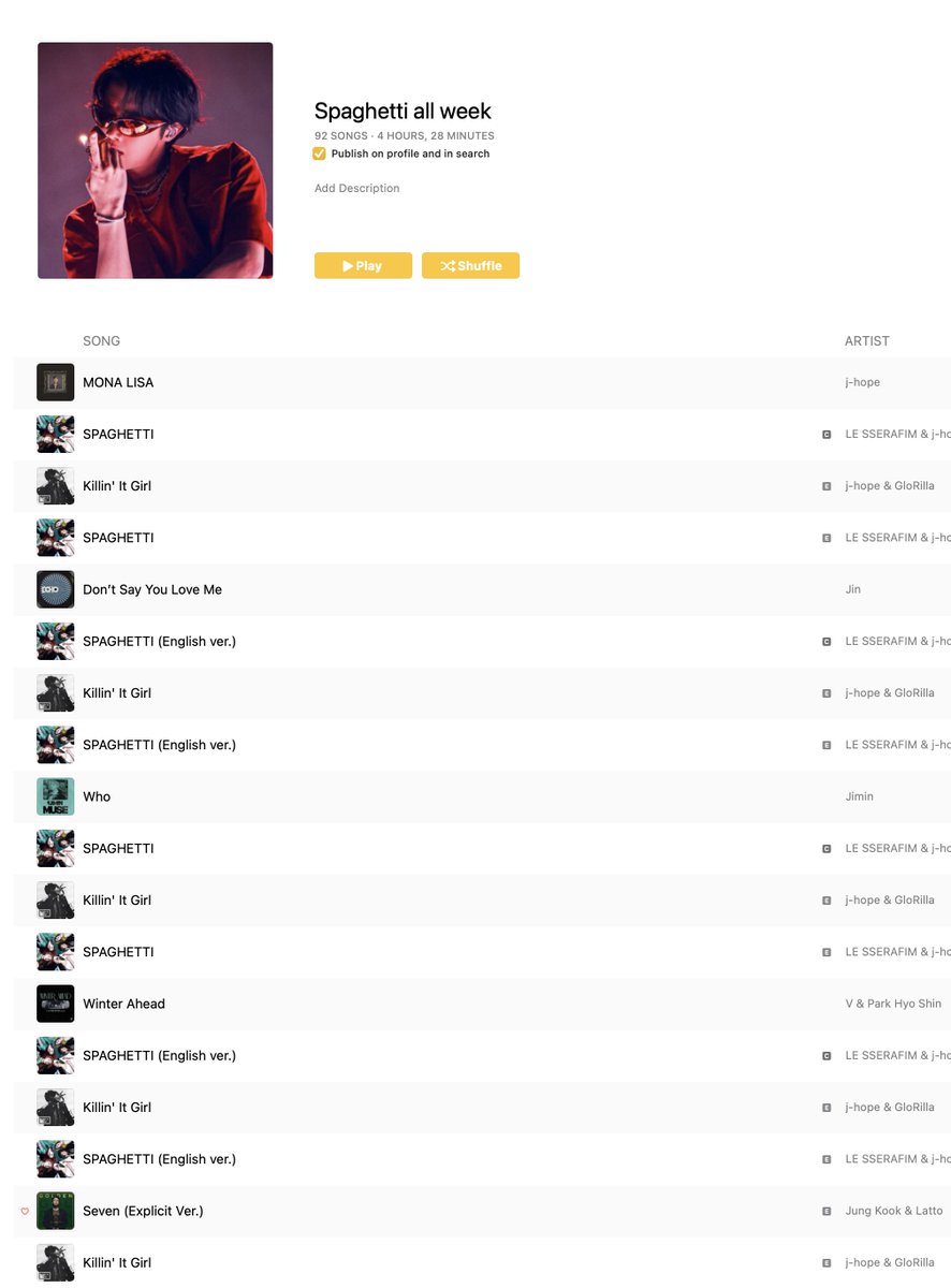 Apple Music playlist Ready! I'll share more later
If you want, leave your device on our AM station, it's going to be up 24/7 
(🔗: stationhead.com/armysonam )

music.apple.com/es/playlist/sp…