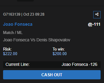 SmoothManSports's tweet photo. 🇦🇹 #ATPVienna & #ATPBasel 🇨🇭| QF Card #2 WRITE UP🎾
Vibe check:
🍌 2U 🇧🇷 | Joao Fonseca ML (-111/1.9)
Love writing about Baby Goat. If you bet against Fonseca, you hate fun.
👇Here's Why👇
There’s that buzz again with Joao Fonseca—the same current that ran through his game back in the spring when everyone started whispering, “Wait, who is this kid?” For a while, it faded. The timing went off, the confidence dipped, the forehand lost its GPS.
But this week, it’s back.
You can see it in the way he walks onto the court—shoulders loose, eyes sharp, racket twirling like he knows something we don’t. When Fonseca’s feeling it, the forehand doesn’t just win points—it detonates them. The kid has that rare, generational shot that makes opponents look like they’re playing in slow motion.
And right now, he’s painting lines again. Indoors, with no wind and no noise, the ball’s exploding off his strings. Against Giovanni Mpetshi Perricard--who himself was in excellent form--he looked like he was playing on a different level.
The scoreline didn’t do it justice—Fonseca handled one of the biggest serves in the sport and made it look ordinary. His returns were clean, his shot selection mature, and the body language said everything: he wasn’t surviving that match, he was owning it.
Shapovalov, meanwhile, feels like he’s running on fumes. He pulled a veteran move against Royer—stole the first set with guile, then cruised once the kid was cooked—but it wasn’t convincing.
Shapo’s been living on the edge all week, bouncing between moments of brilliance and waves of unforced errors. The athleticism’s still there, the flair’s still there, but the bite? It's reached its apex and is on the way down.
This matchup gives Fonseca every opportunity to gain some points and momentum. Shapo’s one-handed backhand is a bullseye for that heavy crosscourt forehand, and Shapo's just not the kind of grinder who can drag Fonseca into bad decisions.
Shapovalov can always catch lightning —he’s done it plenty of times, and when he’s hot, it’s beautiful chaos.
But Fonseca’s got that dangerous look right now, the one young players get when everything suddenly starts to make sense.
He’s not just hitting big; he’s hitting with purpose. The same electricity that turned heads back in the spring is running through every point again.
When he’s playing like this, it doesn’t feel like a coin flip anymore—it feels like a wave, and the real question isn’t whether Shapo can stop it, but how long he can stay upright before it crashes over him.
🎶Joao,🎶 Fonseca 🎶
Best of luck, super team.
Trust the system; cash the slips.
🍊🍐🍉🍇🍈🍑🥥🥭🫐🍒🍋🍌🍎🍐
#GamblingX #GamblingTwitter #tennis #tennispicks #atp #wta #atpbasel #atpvienna #erstebankopen #SwissIndoorsBasel
