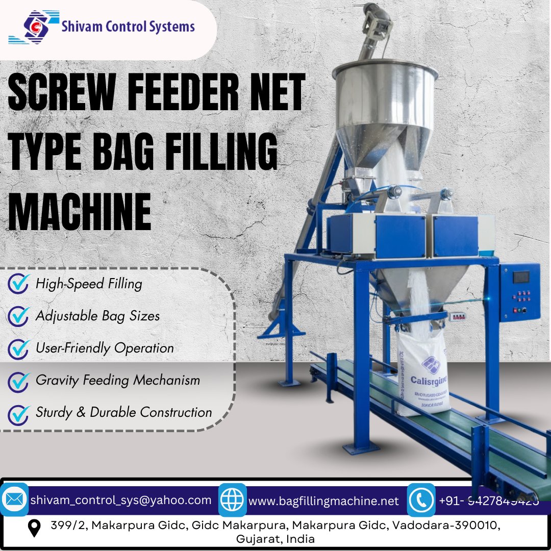 Shivam_control's tweet image. 🚀 Boost your packaging efficiency with our Screw Feeder Net Type Bag Filling Machine!
🌐 bagfillingmachine.net
📞 +91-9427849423
#BagFillingMachine #PackagingAutomation #IndustrialMachinery #ShivamControlSystems #GujaratIndustry #EngineeringInnovation