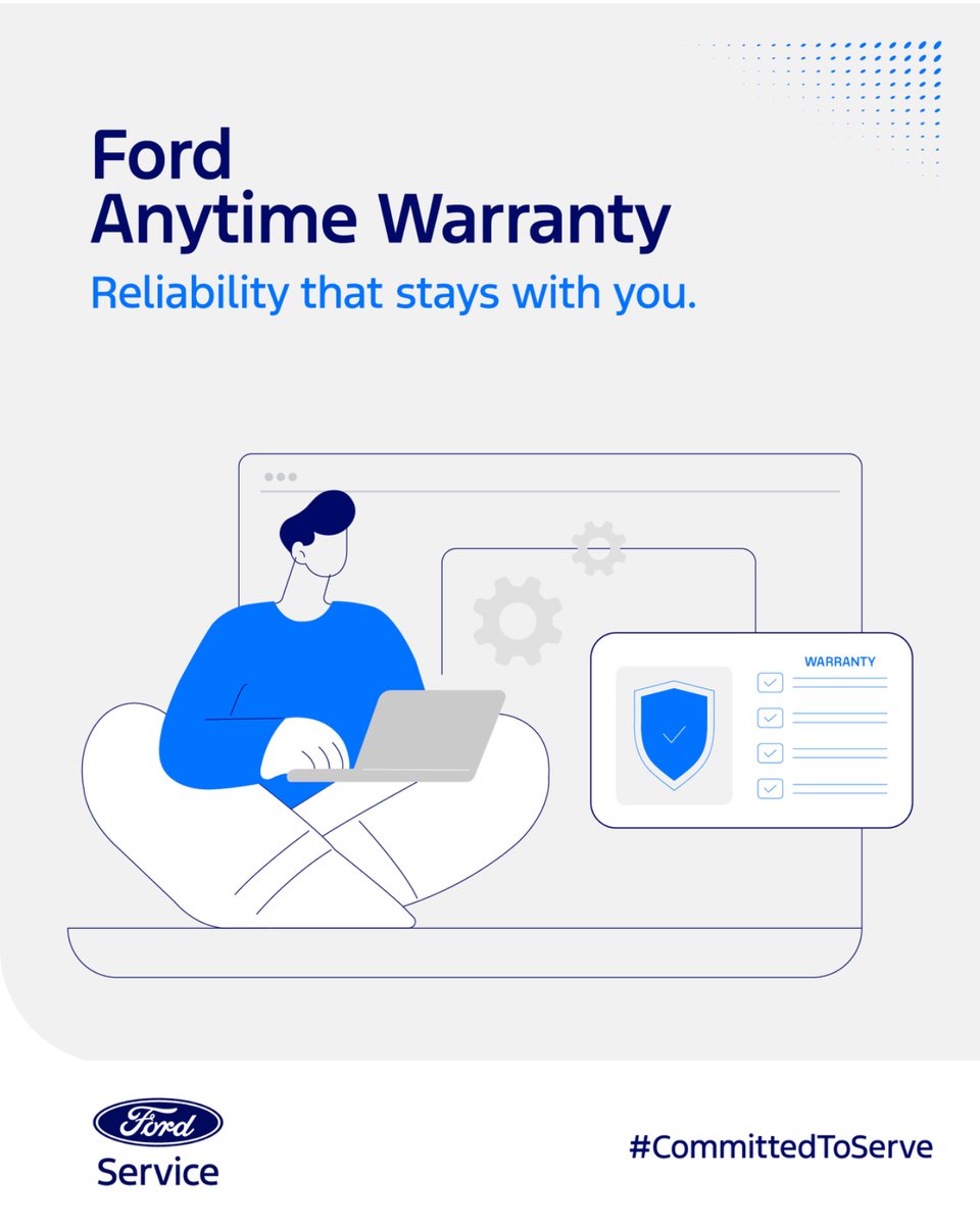 FordIndia's tweet image. Stay covered wherever the road takes you. Ford’s Anytime Warranty offers worry-free journeys backed by genuine care and trusted service, even after your original warranty ends. #CommittedToServe