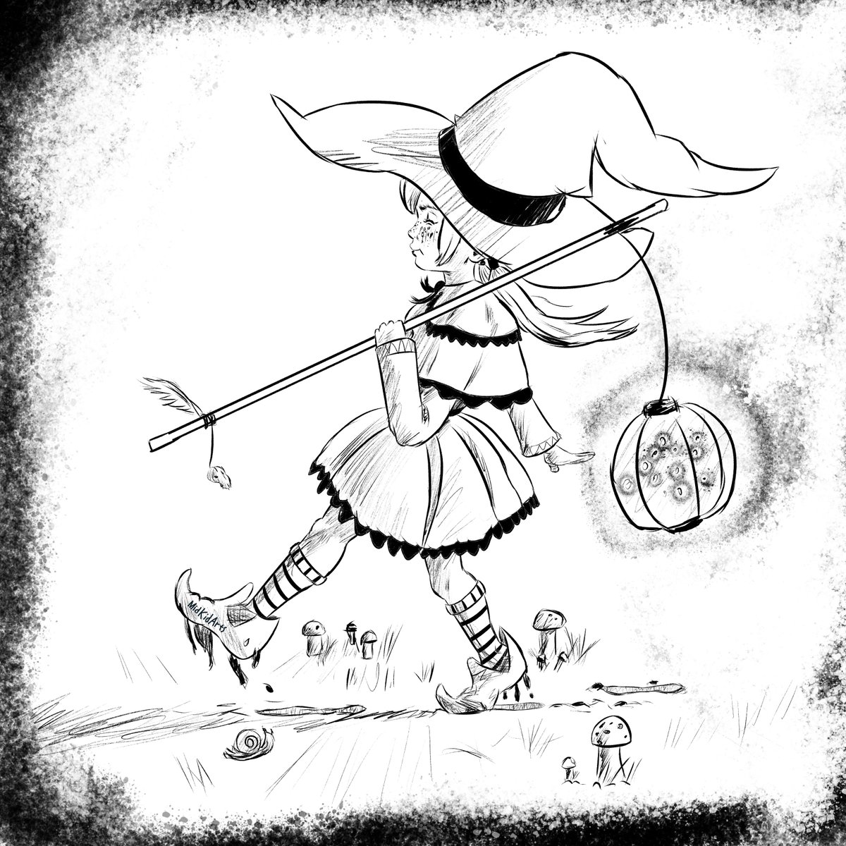 MidKidArts's tweet image. #inktober2025 23: Firefly.