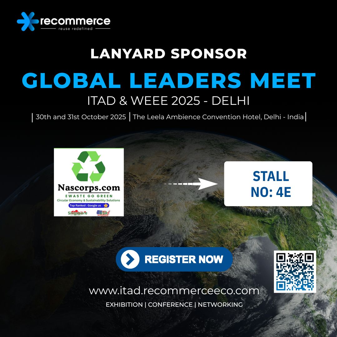 Recommerceeco's tweet photo. Meet
@TheOfficialLMR , our Lanyard Sponsor at Global Leaders Meet-ITAD and WEEE at Delhi.  
Discover innovative solutions for responsible recycling &amp; sustainable waste management at Stall No. 4E.  
Don't  miss opportunity:https://t.co/hjBPAXY4hb
 #ITAD #WEEE2025 #Sustainability https://t.co/szWarbrApE