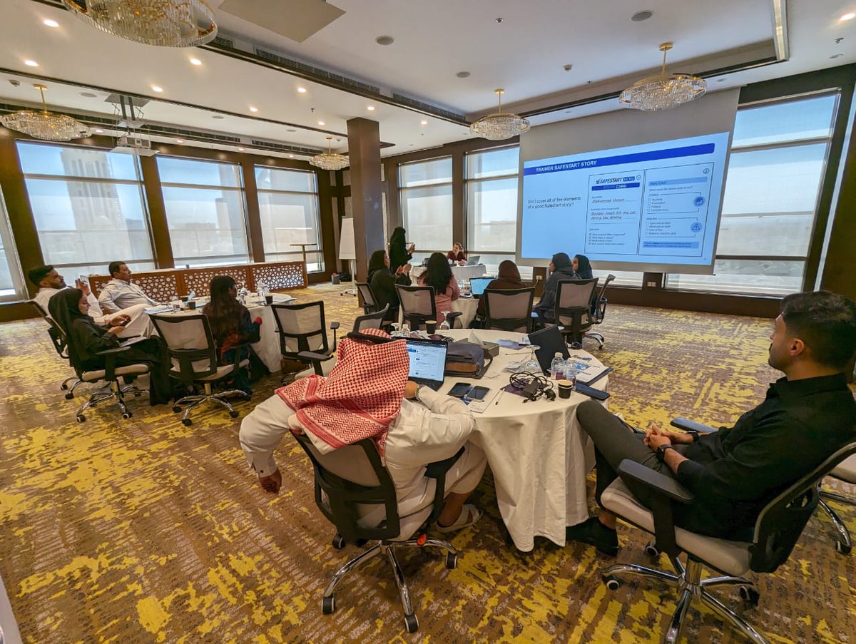 HSE_Review's tweet image. Day 2 of the SafeStart Trainer Certification – Level 1 Course in Riyadh wrapped up with hands-on sessions, group activities, and powerful insights on applying SafeStart principles in real workplaces. A strong finish to two days of learning and collaboration!

#SafeStart #HSE