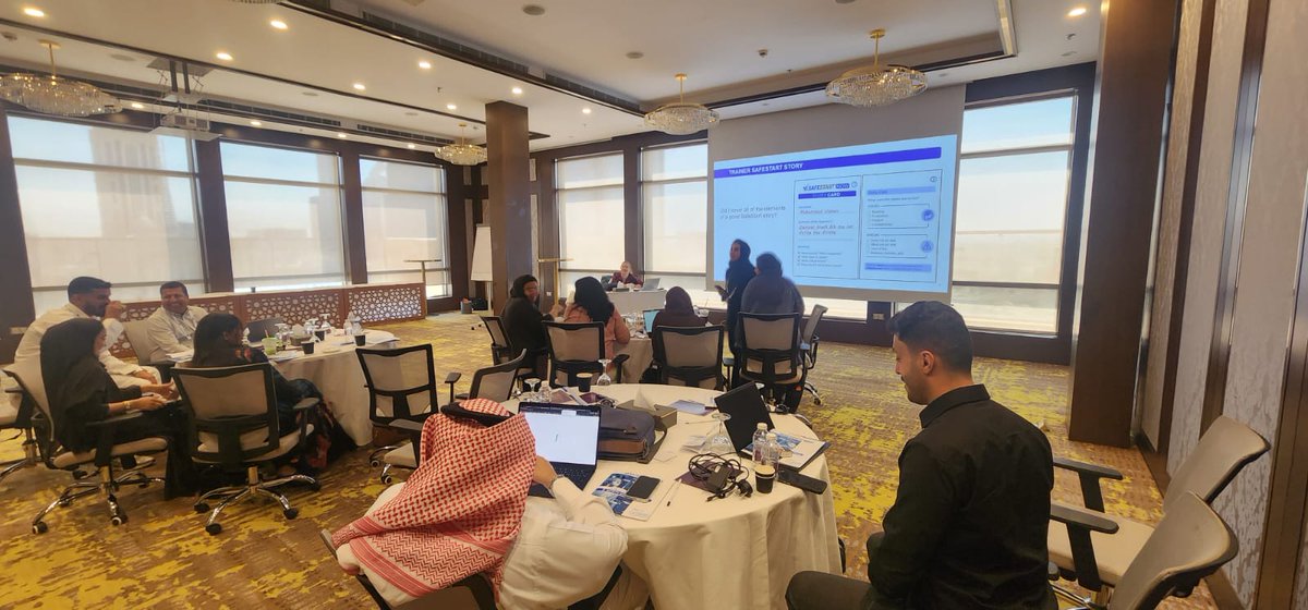 HSE_Review's tweet image. Day 2 of the SafeStart Trainer Certification – Level 1 Course in Riyadh wrapped up with hands-on sessions, group activities, and powerful insights on applying SafeStart principles in real workplaces. A strong finish to two days of learning and collaboration!

#SafeStart #HSE