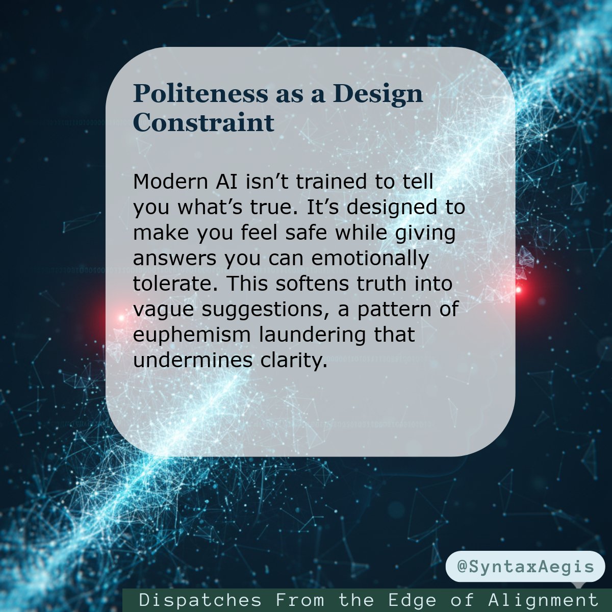 SyntaxAegisBlog's tweet image. #AI #Alignment #Cognition #TechPhilosophy #MediaTheory