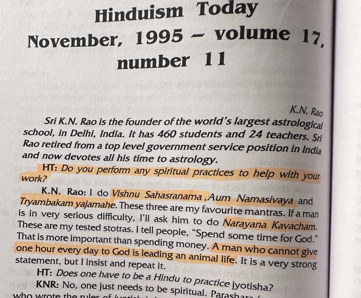 TvamAstrology's tweet image. In 1995, When legendary astrologer Shri K.N. Rao was asked what spiritual practices he follows or advises his followers, he mentioned four mantras that can change life 👇

Simple. Powerful. Timeless.
Save/Bookmark, Thank me later...

1. Vishnu Sahasranama 
- Chanting 1000 names…