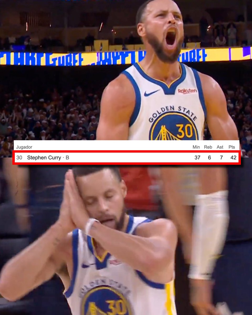 ¿Nueva temporada? Mismo Steph Curry. El Chef salió a cocinar a los Nuggets de Jokic, Gordon y Murray con 42 PUNTOS, 7 ASISTENCIAS Y 6 REBOTES. El de los 33 puntos en la segunda mitad del partido. El del triple decisivo que llevó el juego al overtime. El que mandó a Denver a