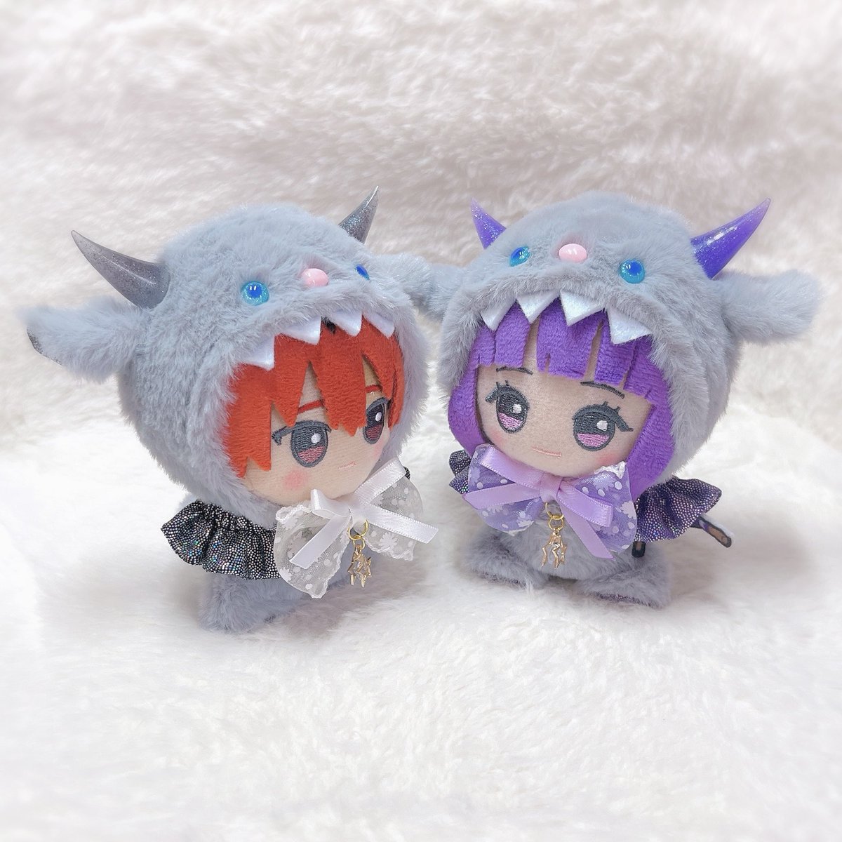 108Kyana's tweet photo. キャンディーモンスターのグレーモンスターバージョンです😆✨

毛足が一番短いタイプ！
長毛族（ゆめかわのマーブルカラー）はすごくふわふわモコモコですが、短毛はフォルムがわかりやすくてシュッとしたビジュアルになります✌️✨

#二次創作ぬい服 https://t.co/aXwb3LNozo