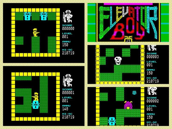 OldSchoolBooks1's tweet photo. Today's #retrogaming on the #ZXSpectrum #ElevatorBoy, a large graphic #mazegame that can become a little addictive. I didn't last too long before I died! https://t.co/UTo91GqDPj