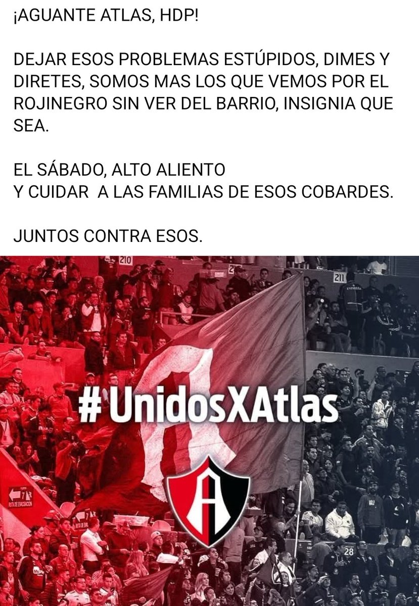 ¡AGUANTE ATLAS, HDP!