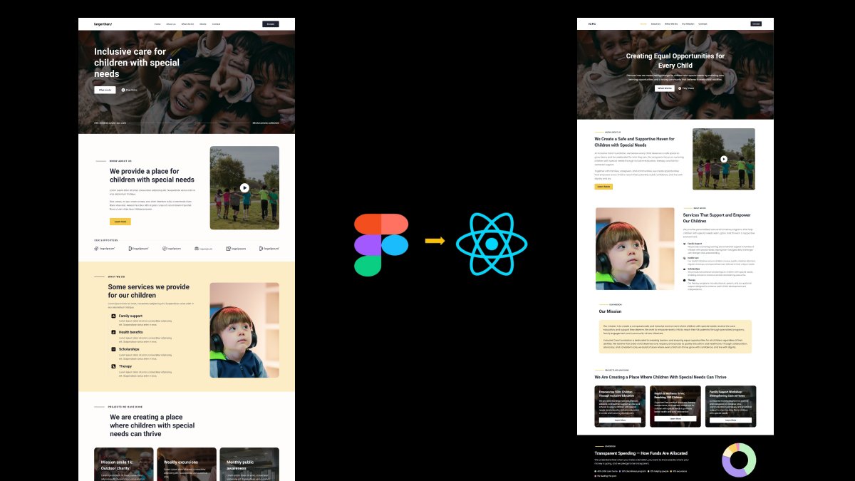 DevMasud's tweet image. Another successful conversion ✅
I converted this NGO website landing page, designed in Figma, into a pixel-perfect, mobile-responsive React/Next.js app in under an hour 🔥
Design source: tinyurl.com/mvuy9yzn
Live demo: icfc-ngo.vercel.app
#BuildInPublic #WebDevelopment