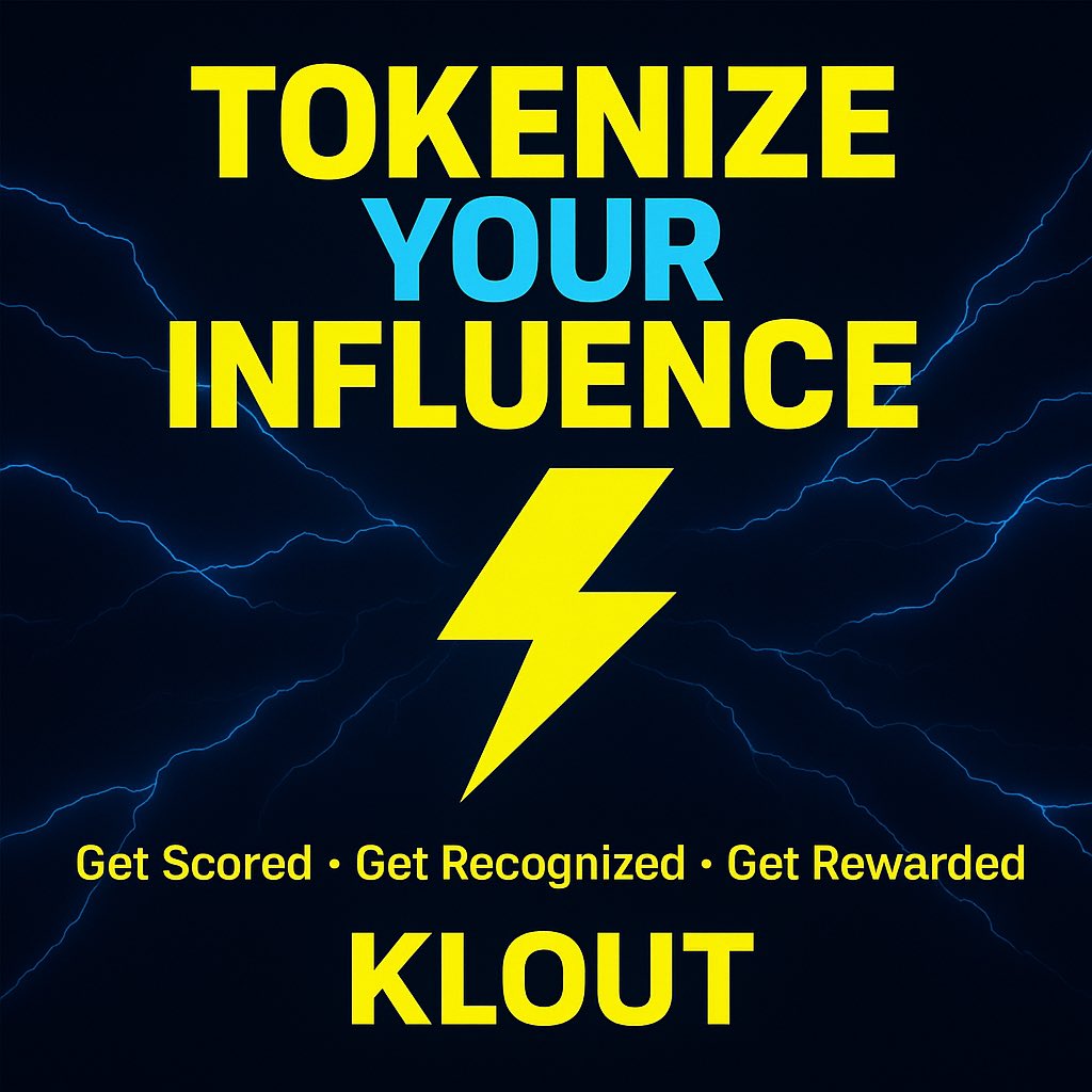 Homeboy0f's tweet photo. @kloutgg 
Turn your influence into real ownership. With KLOUT, every post adds value. Get scored, gain recognition, and earn rewards. ⚡️
#SocialFi #KLOUT #Web3 #InfluenceToken #WallchainQuacks https://t.co/dqDKHs5c2G