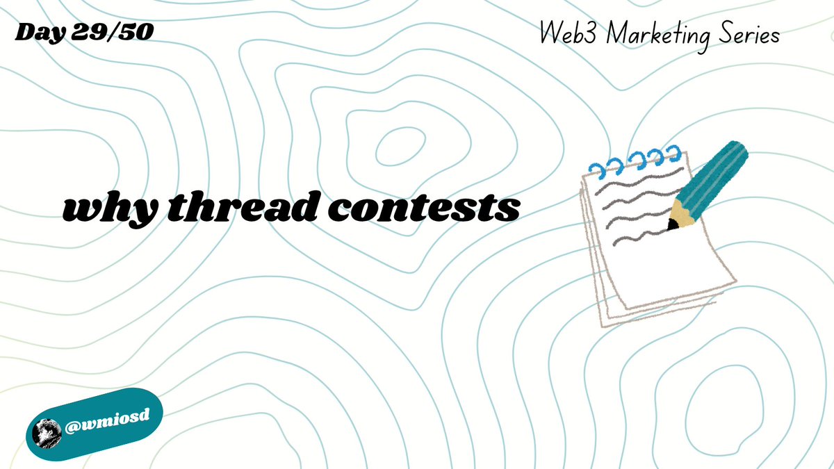 wisdøm (@wmiosd) on Twitter photo you've probably seen thread contests on your tl before
participating in one normally requires video content, writing, or meme content creations
so why are they so essential?
well, they're one of the best growth strategies for startups
you can:
- grow awareness fast without you've probably seen thread contests on your tl before
participating in one normally requires video content, writing, or meme content creations
so why are they so essential?
well, they're one of the best growth strategies for startups
you can:
- grow awareness fast without