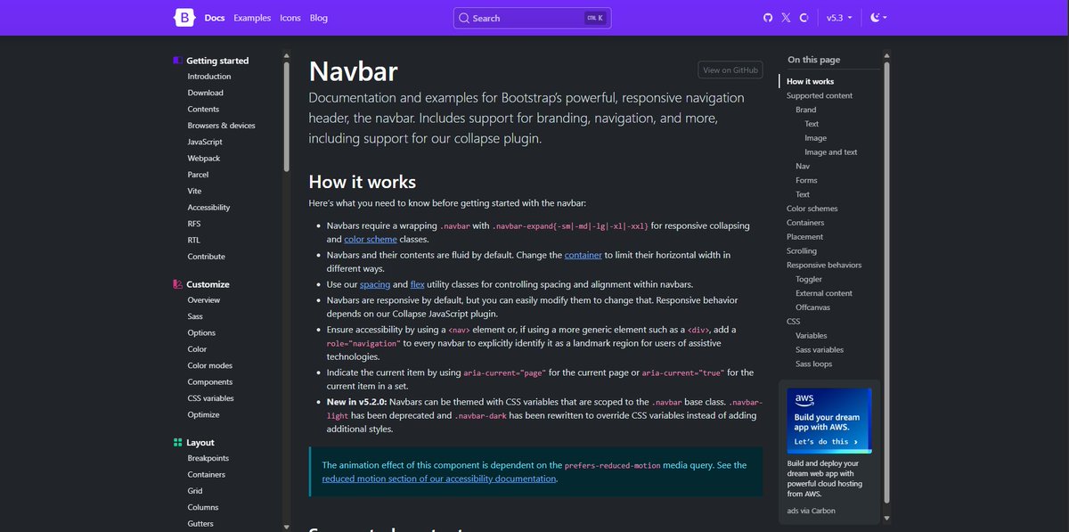 VaibhavNagar03's tweet image. 🚀 Day 9 of #Phase1 #30DaysOfCode 🚀
Focused on Bootstrap Navbar today ⚡
🧭 Learned all its key features —
📱 Responsive design
🔗 Links, togglers & brand logo integration
Feeling more confident with navigation design 💻✨
#WebDevelopment #Bootstrap #Frontend #CodingJourney