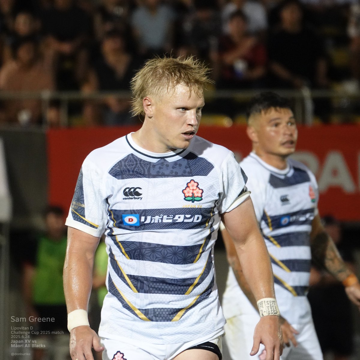 donburiko56's tweet photo. 🗻頑張れサミー！！👊 

Sam GREENE 
母国🇦🇺との対戦、🇯🇵日本代表としてメンバー選出✨おめでとう。2025年に撮ったサムの写真をエールを込めて💙1⃣
2025.6.28 Japan XV vs Māori All Blacks
#静岡ブルーレヴズ #頑張れサミー
#SamGreene #日本代表 #オーストラリア代表
#JapanRugby #rugbyplayers https://t.co/h3G9kTR9td