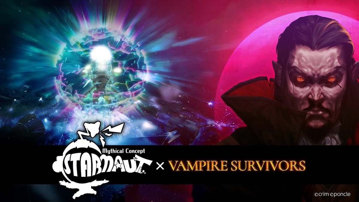 Mythical Concept: STARNAUT x Vampire Survivors collaboration update announced gematsu.com/2025/10/mythic…