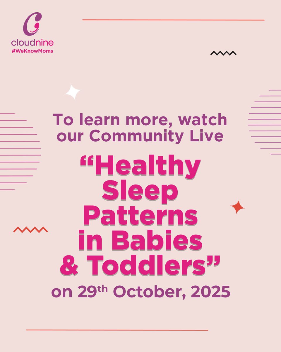 Join our Community Live on “Healthy Sleep Patterns in Babies &amp; Toddlers” on 29th Oct 2025. Learn about age-wise sleep needs, bedtime routines, and safe sleep tips to help your little one rest better and grow healthier every night.