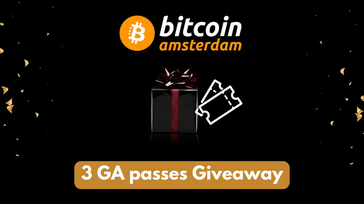 CoinTopper's tweet image. Win a GA Pass ticket to attend Bitcoin Amsterdam 🎉

Here's how to enter 👇
✅ Follow @CoinTopper and @TheBitcoinConf
 🔁 Retweet this post
👥 Tag 1 friend in the comments

3 lucky winners will get a GA Pass!