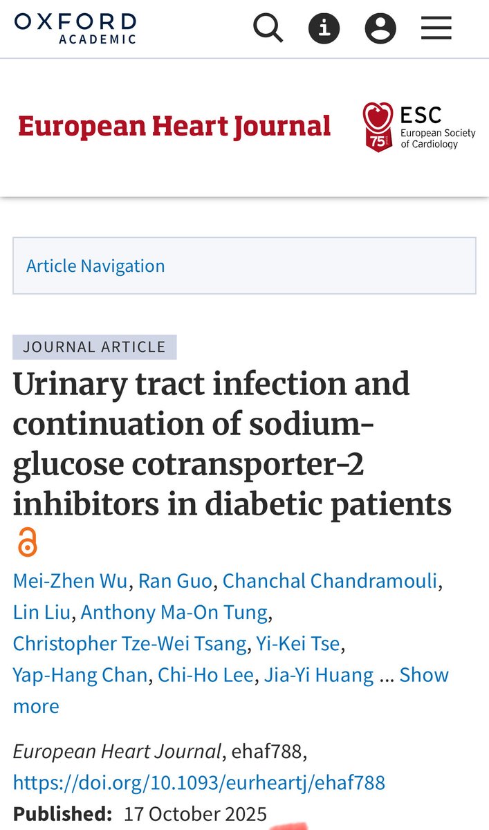 infeccHRUmalaga's tweet image. Los #iSGLT2 ➡️#Empa, #Cana, #Dapagliflozina son GLUCOSURICOS y por ello aumentan riesgo #ITU, si tu paciente tiene ITU, los SUSPENDES❌💊? NO‼️En #EurHeartJ retirarlos AUMENTÓ eventos cardiovasculares SIN disminuir ITU recidivante📈🫀🟰🚽🧫
🔗🆓 academic.oup.com/eurheartj/adva…