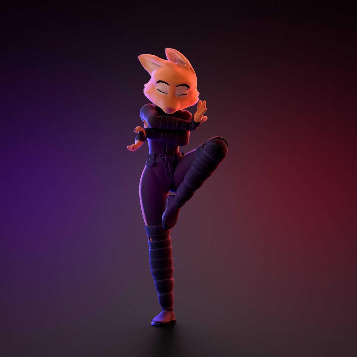 FoxFromGold's tweet photo. Diane Model: @Bradleyisgone
I wanted to experiment with how Diane might look in different combat stances.
#DianeFoxington #CrimsonPaw https://t.co/WyM3vNAbgf