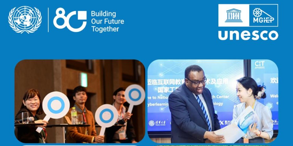 UNESCO_MGIEP's tweet image. Today, we celebrate 80 years of the United Nations — eight decades of shared commitment to #Peacebuilding, #Sustainability, and #PositiveAction. 🌍

UNESCO MGIEP continues to empower educators, learners, and stakeholders to spread peace through every classroom ❤️