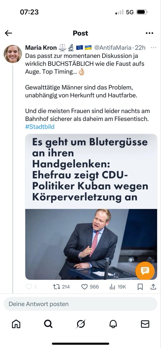 Wenn es ins Narrativ passt bedient sich die <a href="/AntifaMaria/">Maria Kron ⚖️🔬🇪🇺🇺🇦</a> gerne bei Nius.