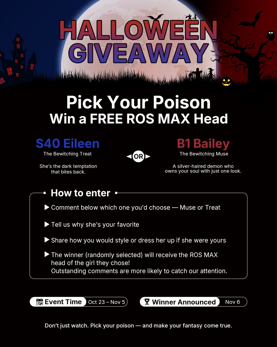 Irontech_doll's tweet photo. 🎃 Halloween Giveaway!
Win a FREE ROS MAX head💀✨
Pick your poison — Muse or Treat?
Comment your favorite & how you’d dress her up on TDF 🎭
🎲 One lucky commenter will win!
📸 See details in the image
👉 Join here: https://t.co/OxhRMH1yHI
#IrontechDoll #ROSMAX #HalloweenGiveaway #PickYourPoison #TheDollForum #SpookySeason #GiveawayAlert #Irontech #realisticdoll #realdoll #siliconedoll #doll #dolls #lifelikedoll #irontechdoll