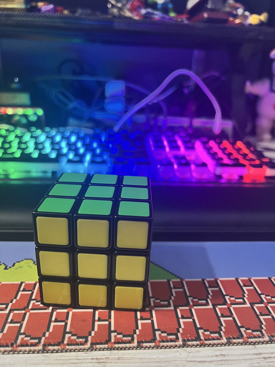 Solved my rubixs cube finally!  One thing off my bucket list.  Learning tue cross pattern, then the T pattern on the sides.  Then the rest are stories that I found you have to follow.