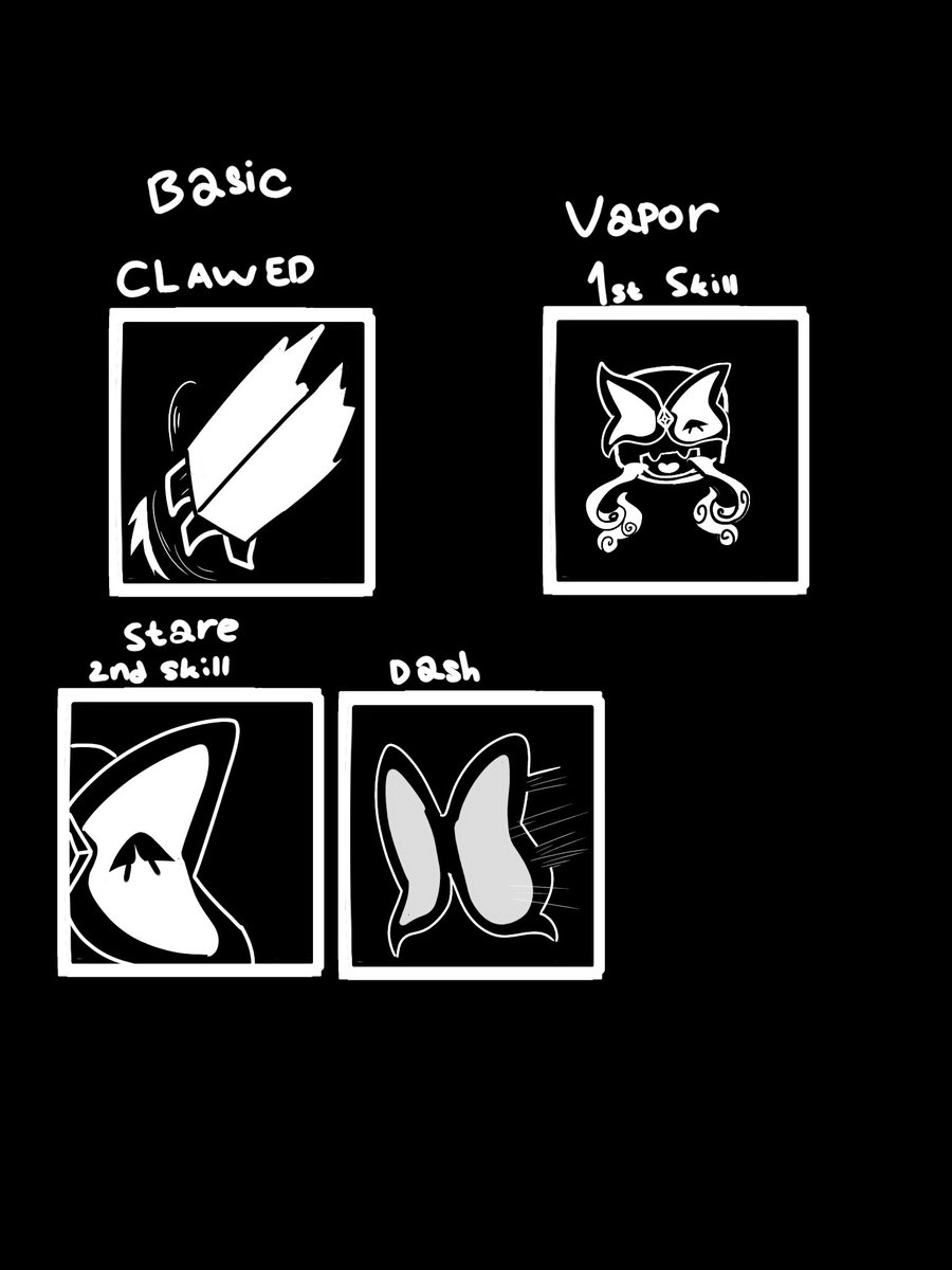 seazoomies's tweet image. Basically the whole willy nilly

Their relationship with Artful can be romantic or platonic, they are easily moved with it curiosity, 

The 1st skill vapor basically work the same as Taunt skill but player get slowed and blue smoke blocked the view for 3 sec. 
#DODoc #MonarchDOD