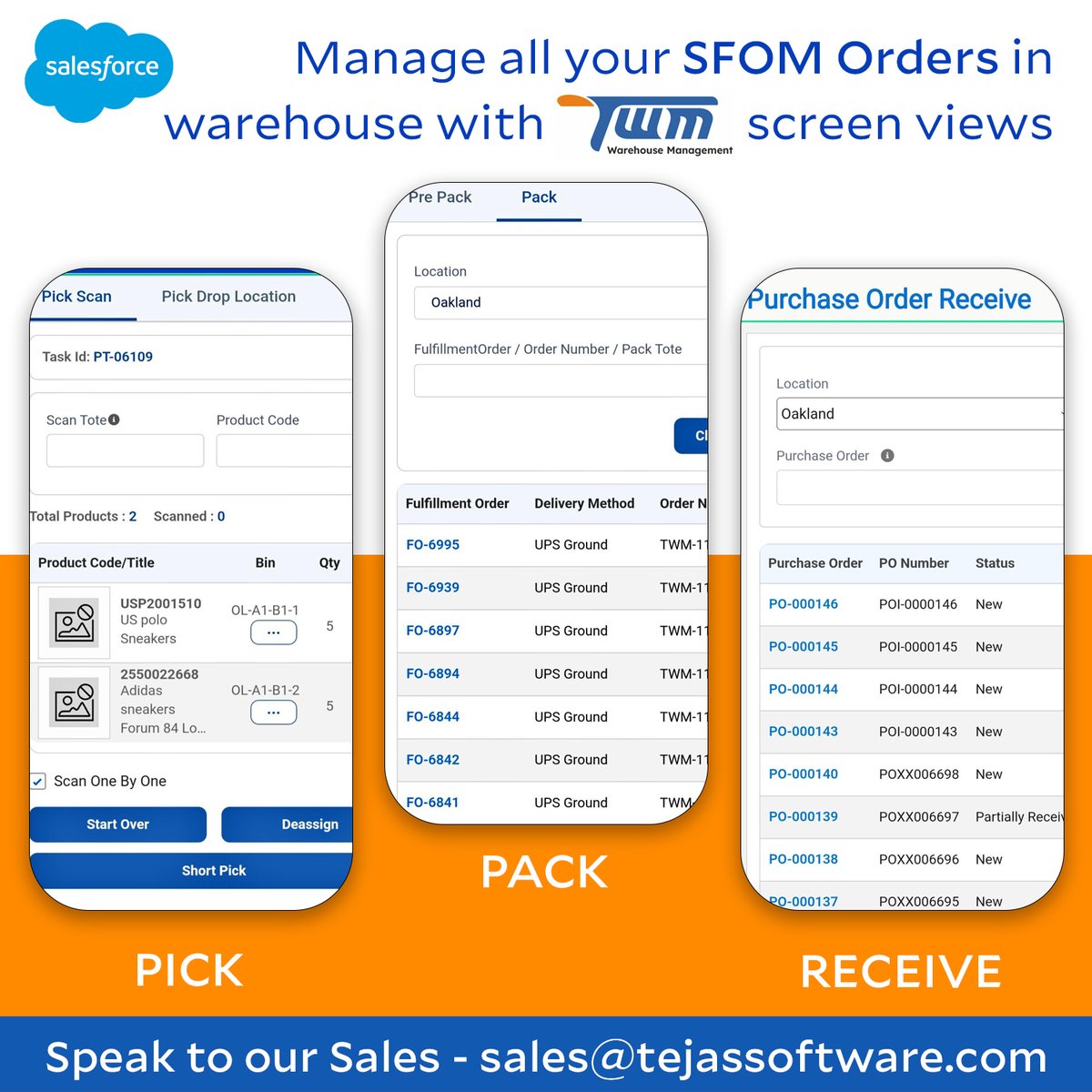 TejasSoftware's tweet image. Master your warehouse data with TWM 

#Salesforce #TejasSoftware #twm #WarehouseManagement #SFOM #toms #mypo #Efficiency #BusinessGrowth