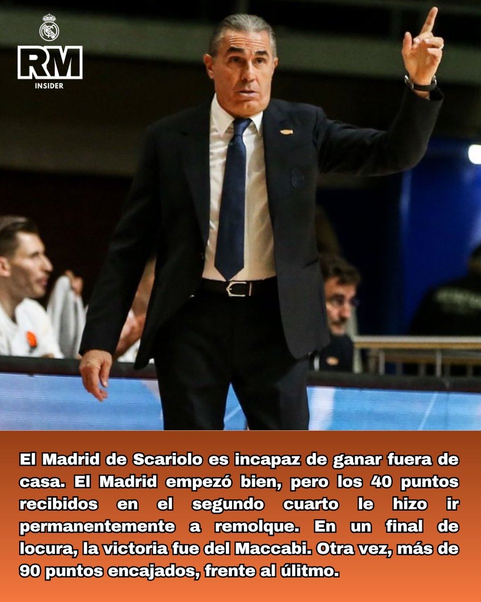 EL REAL MADRID INCAPAZ DE GANAR FUERA 🤯

➡️ Derrota por 1 en campo del <a href="/MaccabiTLVBC/">Maccabi Tel Aviv BC</a> 92 - 91 <a href="/RMBaloncesto/">Real Madrid Basket</a>

🔃 Muchas desconexiones, fallones en el tiro libre e incapaces de ganar fuera de casa 

📊 Por ahora 3-3 en @euroleague

#RealMadrid #EuroLeague