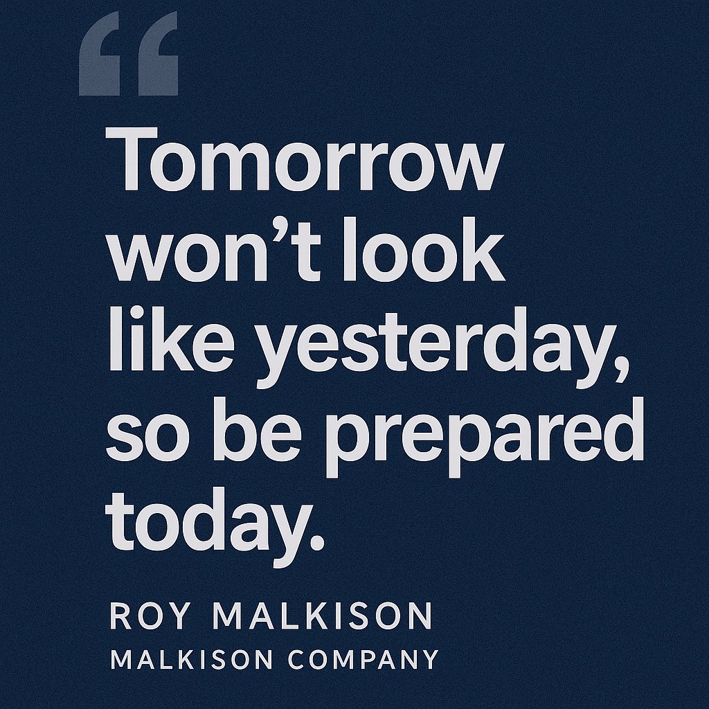 Roymalkison's tweet photo. Tomorrow won’t look like yesterday so be prepared today. https://t.co/2bX2eDcutd
