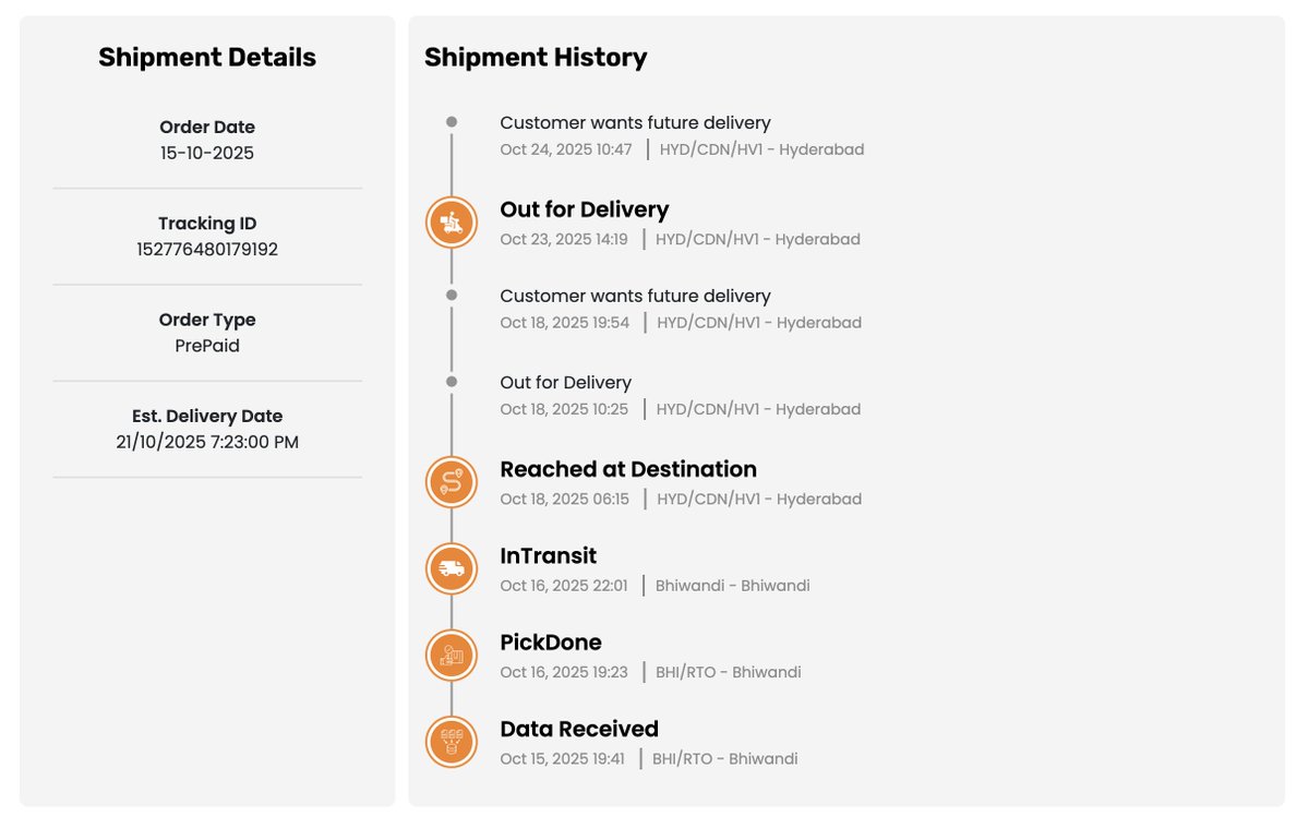 jaganpks's tweet photo. @Ankit_AGarg @WakefitCo @SupportWakefit  @XpressBees_IN extremely disappointed with the support from Wakefit and Shipping partner. The order (ORDER2025109SKz9E) was supposed to be delivered on 18th of Oct. Complaint 2701513-no proper response. Demanded money for prepaid order https://t.co/imzg9hKp0u