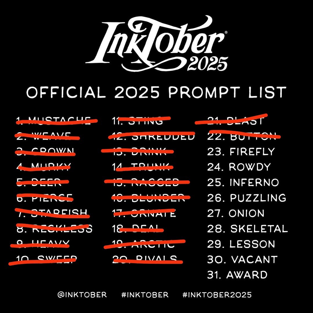 #Inktober Day 23
Firefly...how many?👀
#Inktober2025 #Inktober2025day23 #TheHiveArtClub