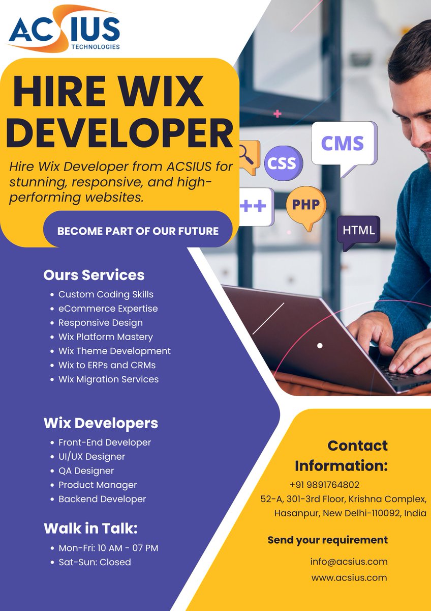 acsius's tweet image. ✨ 𝐅𝐞𝐬𝐭𝐢𝐯𝐞 𝐎𝐟𝐟𝐞𝐫 𝐛𝐲 𝐀𝐂𝐒𝐈𝐔𝐒! 🚀
Hire Dedicated Wix Developers to build stunning, user-friendly websites that drive results! 🌐

Visit us at:- tinyurl.com/8avfcwkv

#ACSIUS #FestiveOffer #HireDedicatedWixDevelopers #WixDevelopment #WebDesign #Digital