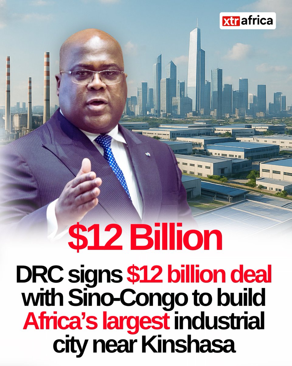 Xtrafrica (@xtr_africa) on Twitter photo #UPDATES  Unveiling the $12 Billion China‑Congo Industrial City...
🇨🇩 October 23 | Kinshasa, Under the leadership of President Félix Antoine Tshisekedi Tshilombo and Prime Minister Judith Suminwa Tuluka, the Democratic Republic of Congo has officially signed a $12 billion #UPDATES  Unveiling the $12 Billion China‑Congo Industrial City...
🇨🇩 October 23 | Kinshasa, Under the leadership of President Félix Antoine Tshisekedi Tshilombo and Prime Minister Judith Suminwa Tuluka, the Democratic Republic of Congo has officially signed a $12 billion
