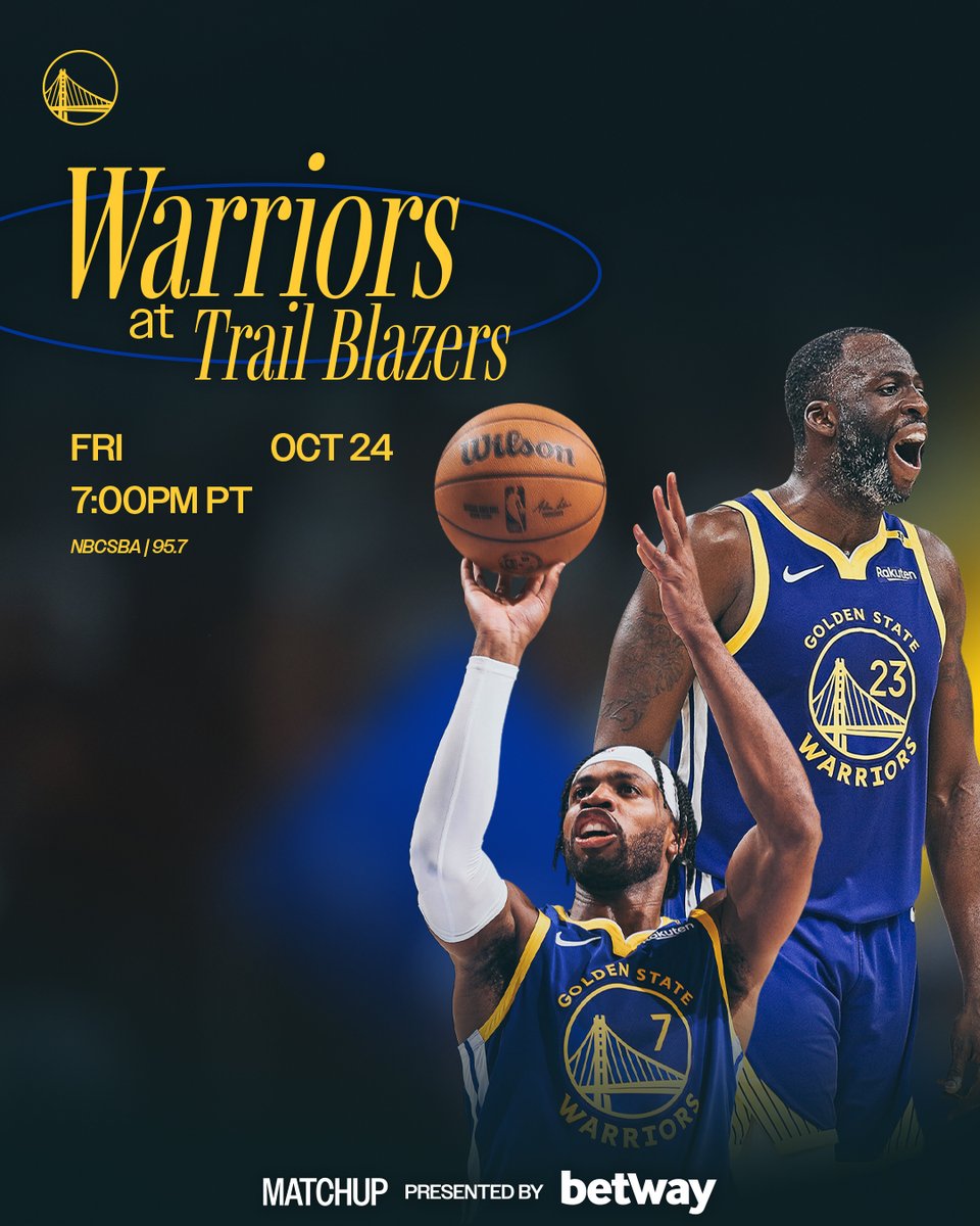 Let’s run it back.

🏀 GSW at POR
🕖 7pm PT
📺 <a href="/NBCSAuthentic/">NBC Sports Bay Area & CA</a>
📻 <a href="/957thegame/">95.7 The Game</a>
📱 warriors.com/app  

<a href="/betway/">betway</a> || #DubNation