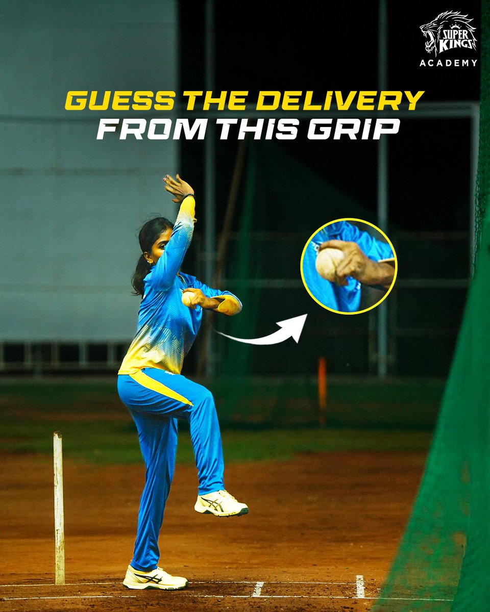 Watch the fingers closely and drop your answers in the comments 🤔

#SuperKingsAcademy 🏏#TrainLikeASuperKing 🦁
#Cricket #GuessTheDelivery #CricketCoaching

(SKA, Cricket, Sports, Guess, CricketAcademy)
