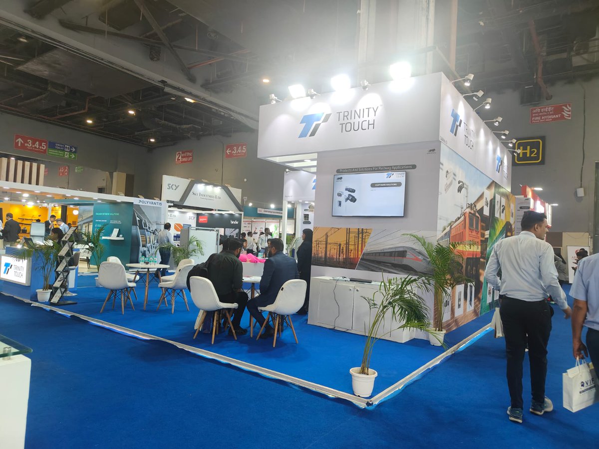 TrinityTouch's tweet image. A big THANK YOU to everyone who visited us at #IREE2025, Hall 2 | Stall 63, #BharatMandapam, New Delhi! 🙏

It was great showcasing our #RailwayProducts &amp;amp; Customized Solutions built for safety, reliability &amp;amp; innovation. 🌐 trinitytouch.com

#TrinityTouch #MakeInIndia